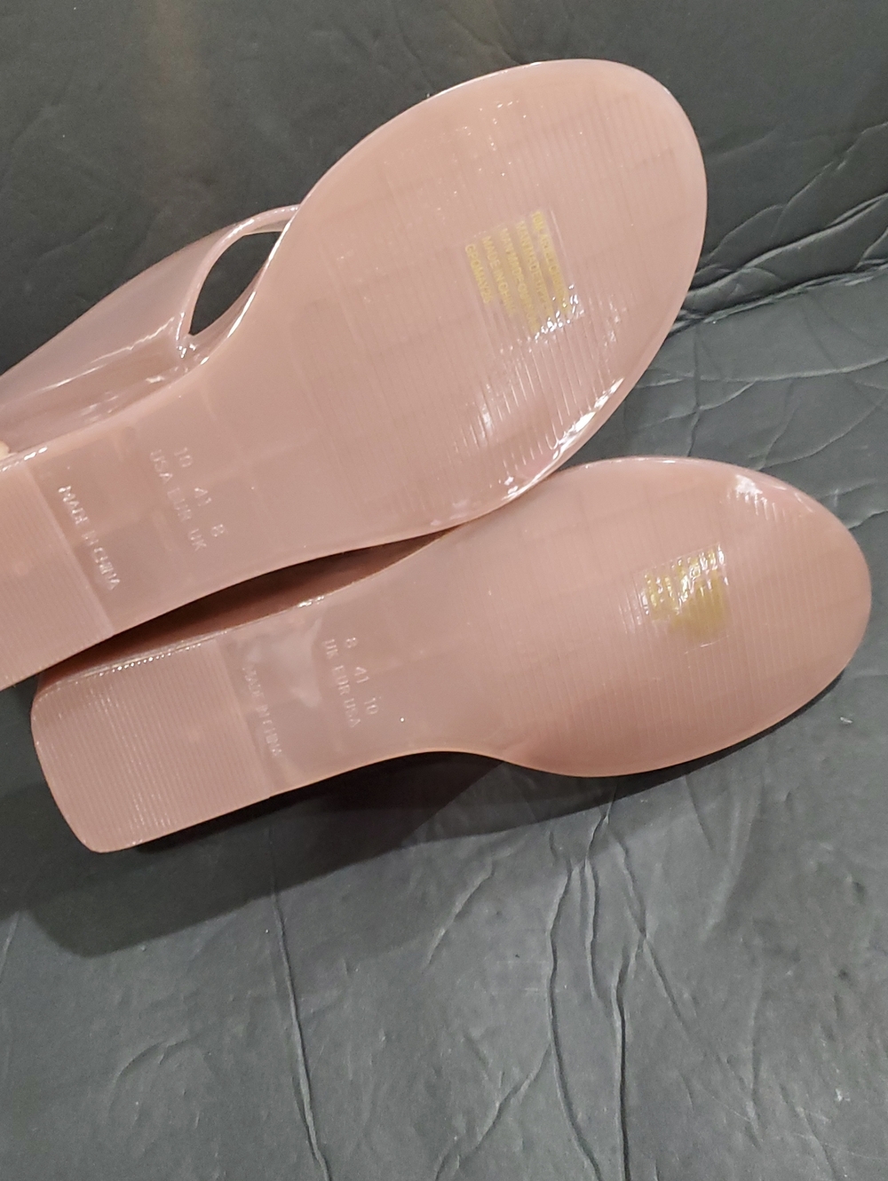 Christian Siriano Ariel pink mauve thong Wedge Jelly Sandals size 10 BRAND NEW - Picture 7 of 8